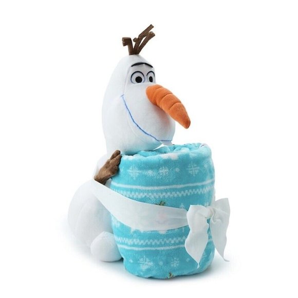 Disney OLAF FROZEN Super Soft PILLOW BUDDY Plush Doll & 50x60 BLANKET THROW NEW! - Picture 1 of 3